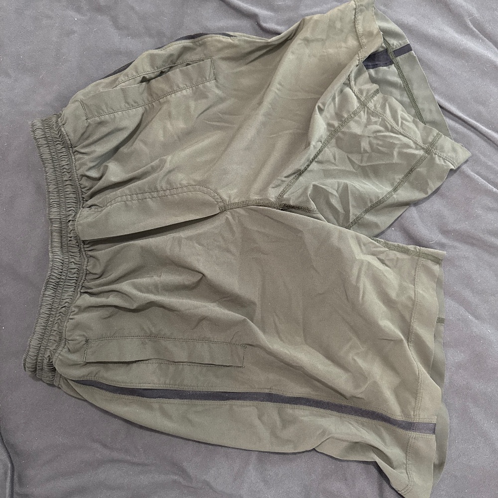 Olive green Lululemon pace breaker 9 inch inseam men’s small